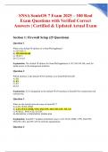SNSA SonicOS 7 Exam 2025 &ndash; 100 Real Exam Questions with Verified Correct Answers &vert; Certified & Updated Actual Exam