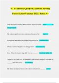 History Exam Paper Questions with Complete Solutions &lpar;Version ii&rpar; Attempt Score- 100 Out of 100&period;Liberty University