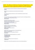C425 - Healthcare Delivery Systems&comma; Regulations&comma; and Compliance Exam Questions With Correct Answers &period;