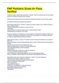 FNP Pediatrics Exam Rated A&plus; Verified 2025 New Update