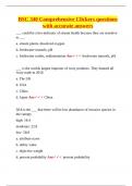 BSC 340 Comprehensive Clickers questions with accurate answers