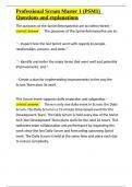 Professional Scrum Master 1 &lpar;PSM1&rpar; Questions and explanations&period;docx