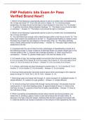 FNP Pediatrics Exam VERIFIED &vert; LATEST UPDATE