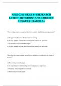 NSGD 3216 WEEK 1- 4 RESEARCH LATEST  QUESTIONS AND  CORRECT ANSWERS GRADED A&plus;