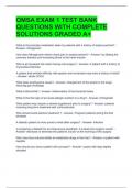 OMSA EXAM 1 TEST BANK QUESTIONS WITH COMPLETE SOLUTIONS GRADED A&plus; 