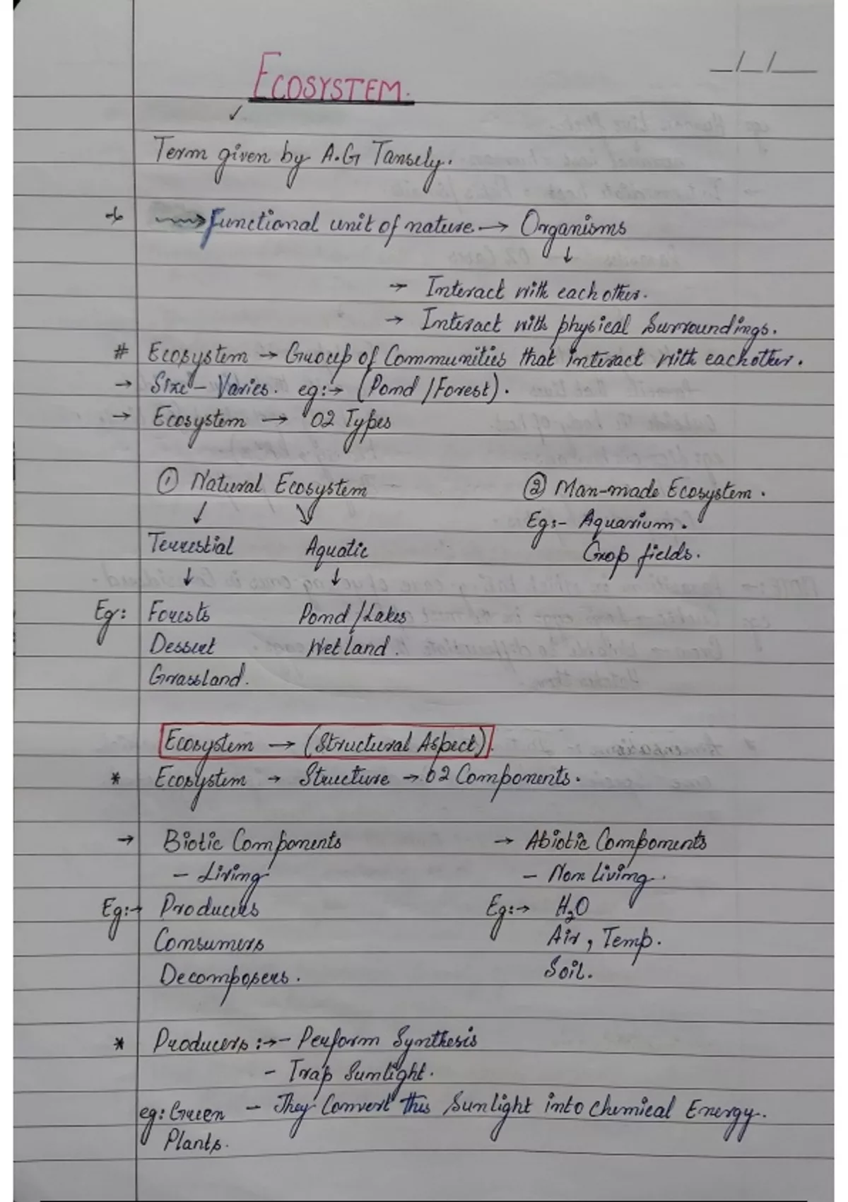 NEET – NCERT Class 12 Notes for Ecosystem_BIOLOGY - Biology zoology ...