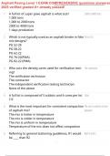 Asphalt Paving Level 1 EXAM COMPREHENSIVE questions answered&comma; 2025 verified graded A&plus; already passed&excl;