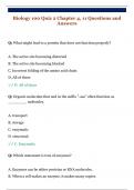 Biology 100 Quiz 2 Chapter 4&comma; 11 Questions and  Answers
