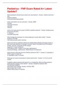Pediatrics - FNP Exam Rated A&plus; Latest Update&excl;&excl;