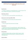 LEB Final Exam Study Guide Questions and  Answers