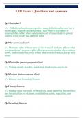LEB Exam 1 Questions and Answers