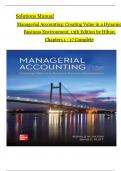 Solutions Manual Managerial Accounting&colon; Creating Value in a Dynamic  Business Environment&comma; 13th Edition by Hilton  Chapters 1 - 17 Complete