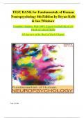  Fundamentals of Human Neuropsychology &ndash; 8th Edition &ndash; Bryan Kolb & Ian Whishaw &ndash; Complete Test Bank with Verified Answers