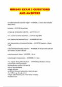 NU664D EXAM 2 QUESTIONS AND ANSWERS