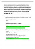 TEXAS NURSING FACILITY ADMINISTRATOR EXAM  UNDER THE TEXAS HEALTH & HUMAN SERVICES&sol;TDLR  EXAM QUESTIONS AND CORRECT ANSWERS &lpar;VERIFIED  ANSWERS&rpar; PLUS RATIONALES 2025 Q&A &vert; INSTANT  DOWNLOAD PDF
