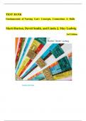 Fundamentals of Nursing Care&colon; Concepts&comma; Connections & Skills &ndash; 3rd Edition &ndash; Marti Burton&comma; David Smith&comma; Linda J&period; May Ludwig &ndash; Complete Test Bank with Answers