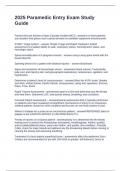 2025 Paramedic Entry Exam Study Guide Questions and Answers