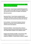 WGU C233 Employment Law Exam With 100- Correct Answers