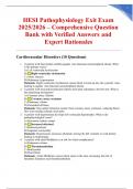 HESI Pathophysiology Exit Exam 2025&sol;2026 &ndash; Comprehensive Question Bank with Verified Answers and Expert Rationales