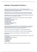 Module 1 Paramedic Practice 1 Questions and Answers Fully solved