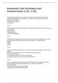Paramedic Care Principles and Practice Exam 1 &lpar;Ch&period; 1-10&rpar; Questions and Answers Graded A&plus;