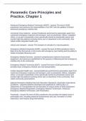 Paramedic Care Principles and Practice&period; Chapter 1 Questions and Answers