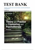 Test Bank for Theory and Practice of Counseling and Psychotherapy  11th Edition &lpar;Gerald Corey&rpar;