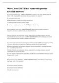 West Coast EMT Final exam with precise detailed answers&period;