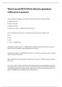 West Coast EMT FINAL Review questions with correct answers