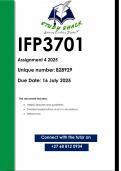 IFP3701 Assignment 4 (QUALITY ANSWERS) 2025