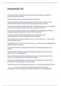 Paramedic P1 Questions with Accurate Answers