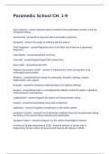 Paramedic School CH&period; 1-9 Questions and Answers 100&percnt; Correct
