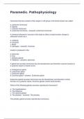 Paramedic&period; Pathophysiology Questions and Answers 2025