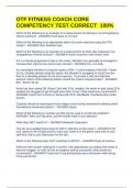OTF FITNESS COACH CORE COMPETENCY TEST CORRECT  100&percnt;