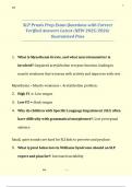 SLP Praxis Prep Exam Questions with Correct Verified Answers Latest &lpar;NEW 2025&sol;2026&rpar; Guaranteed Pass