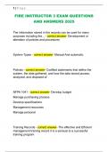 FIRE INSTRUCTOR 3 EXAM QUESTIONS  AND ANSWERS 2025 