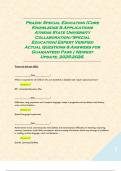 Praxis&colon; Special Education &lpar;Core Knowledge & Applications Athens State University Collaboration&sol;Special Education&rpar; Expert Verified Actual Questions & Answers for Guaranteed Pass &vert; Newest Update&comma; 2025-2026&period; 