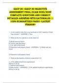 SACP 20 &plus;SACP 30 OBJECTIVE ASSESSMENT FINAL EXAM 2025&sol;2026 COMPLETE QUESTIONS AND CORRECT DETAILED ANSWERS WITH RATIONALES &vert;&vert; 100&percnt; GUARANTEED PASS&excl;&excl; <LATEST VERSION>