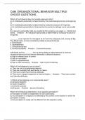 C484 ORGANIZATIONAL BEHAVIOR MULTIPLE CHOICE QUESTIONS