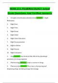 NURS 251 PHARMACOLOGY Actual Exam Questions And Verified Answers