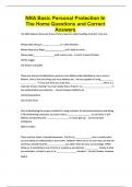 NRA Basic Personal Protection In The Home Questions and Correct Answers