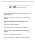 NRA TEST questions and answers with solutions&period;