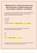 NBCE Boards Part II - Chiropractic Practices Exam 2025 &lpar;Actual Exam&rpar; &vert; Complete Questions and Correct Answers &vert; Graded A&plus; &vert; Just Released