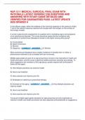 NUR 1211 MEDICAL SURGICAL FINAL EXAM WITH  RATIONALE LATEST VERSION &lbrack; 238 QUESTIONS AND  ANSWERS&rsqb; WITH STUDY GUIDE DETAILED AND  VERIFIED FOR GUARANTEED PASS- LATEST UPDATE  2025 GRADED A