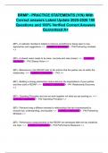BRMP - PRACTICE STATEMENTS &lpar;Y&sol;N&rpar; With Correct answers Latest Update 2025-2026 100 Questions and 100&percnt; Verified Correct Answers Guaranteed A&plus;