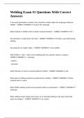 Welding Exam -1 Questions With Correct Answers&period;