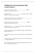 Welding Exam Terms Questions With Correct Answers&period;