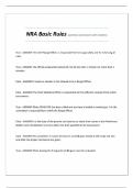 NRA Basic Rules questions and answers with solutions