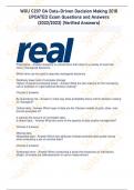WGU C207 OA Data-Driven Decision Making 2024 UPDATED Exam Questions and Answers &lpar;2022&sol;2023&rpar; &lpar;Verified Answers&rpar;