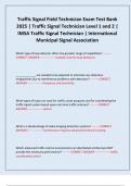 Traffic Signal Field Technician Exam Test Bank 2025 &vert; Traffic Signal Technician Level 1 and 2 &vert; IMSA Traffic Signal Technician &vert; International Municipal Signal Association